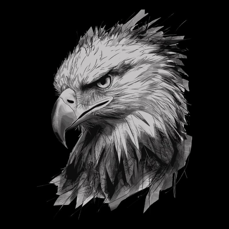 Illustration abstraite de dessin d’animal d’aigle