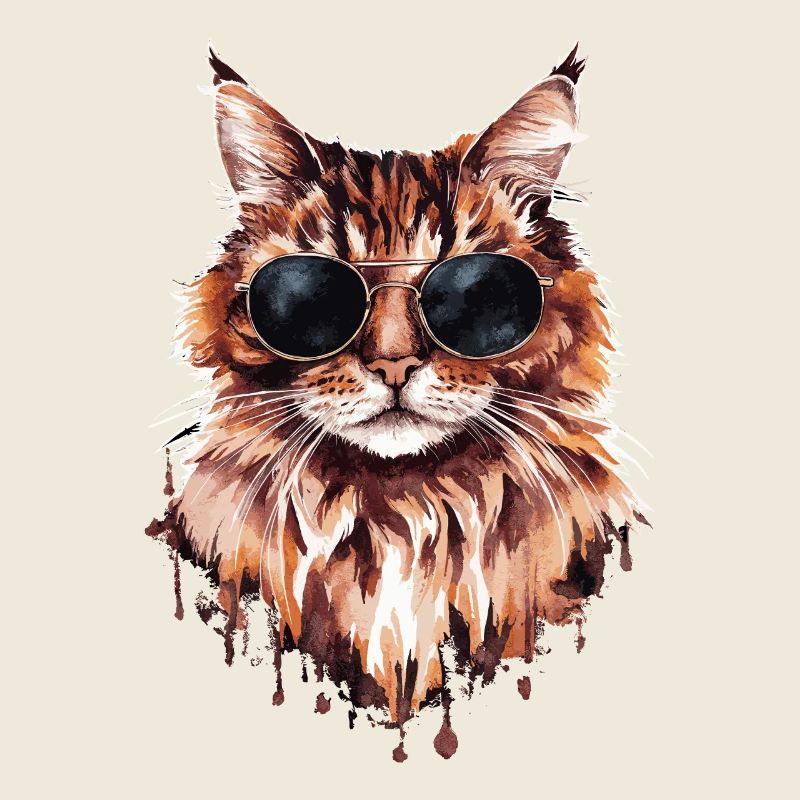 Chat cool avec des lunettes de soleil