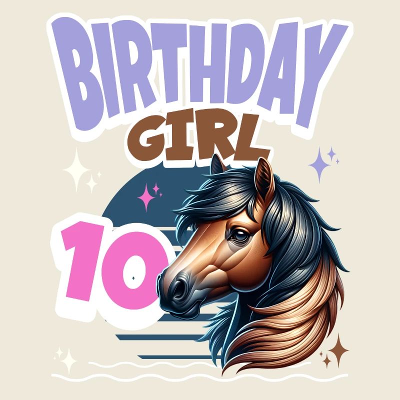 Pferd 10. Geburtstag Mädchen Kinder