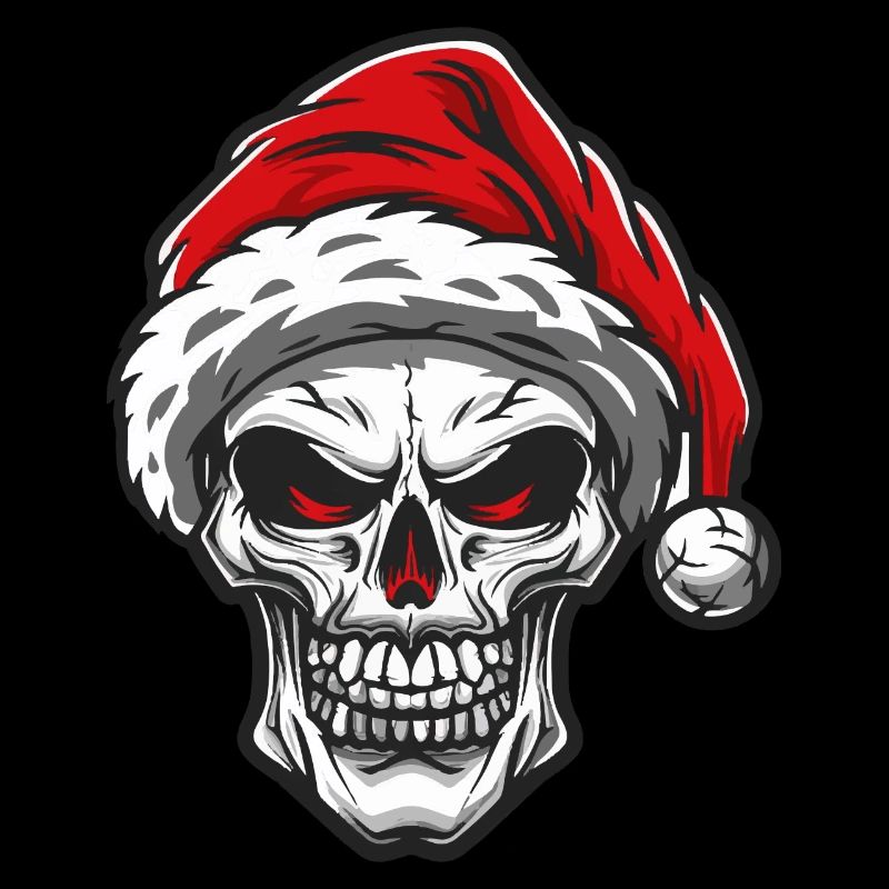 Weihnachtsmann Totenkopf Xmas