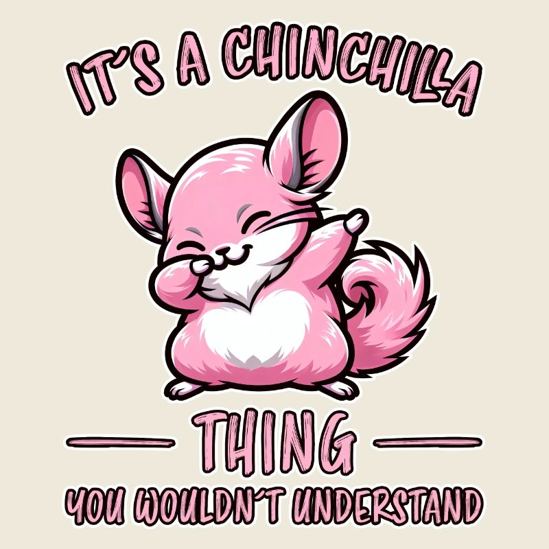 Dabbing Chinchilla Spruch Witz Chinchilla Geschenk
