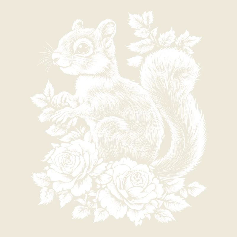 Hörnchen Rose Blumen Ästhetik Eichhörnchen