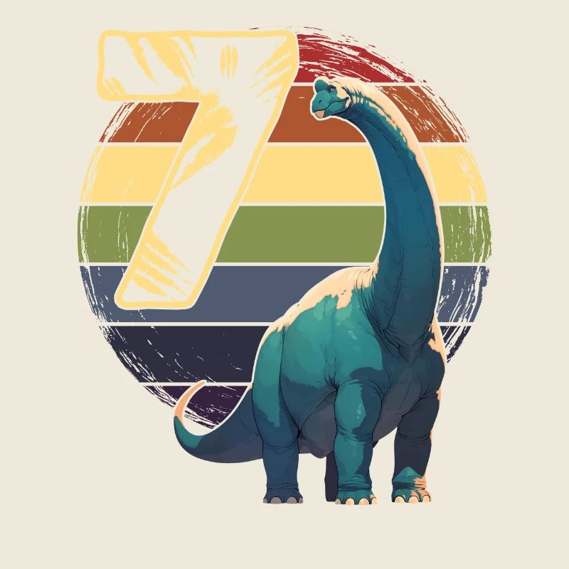 Brachiosaurus 7 Years 7th Birthday Gift