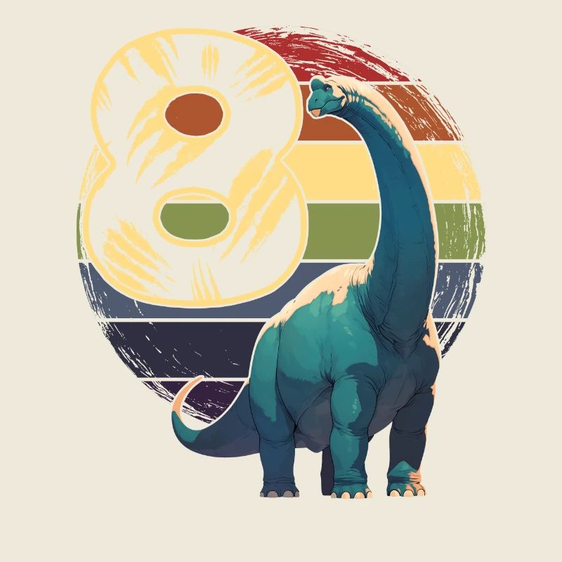 Brachiosaurus 8 Years 8th Birthday Gift