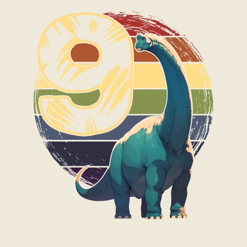 Brachiosaurus 9 Jahre 9. Geburtstag Geschenk