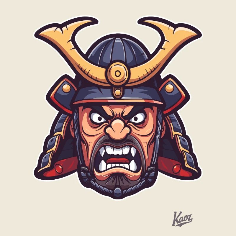 Angry Japanese Edo Samurai Shogun