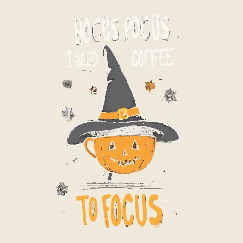 Hocus Pocus Halloween Citrouille Café Chapeau de Sorcière