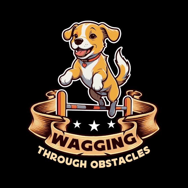 Formation à l’agilité canine Wagging à travers le propriétaire du chien