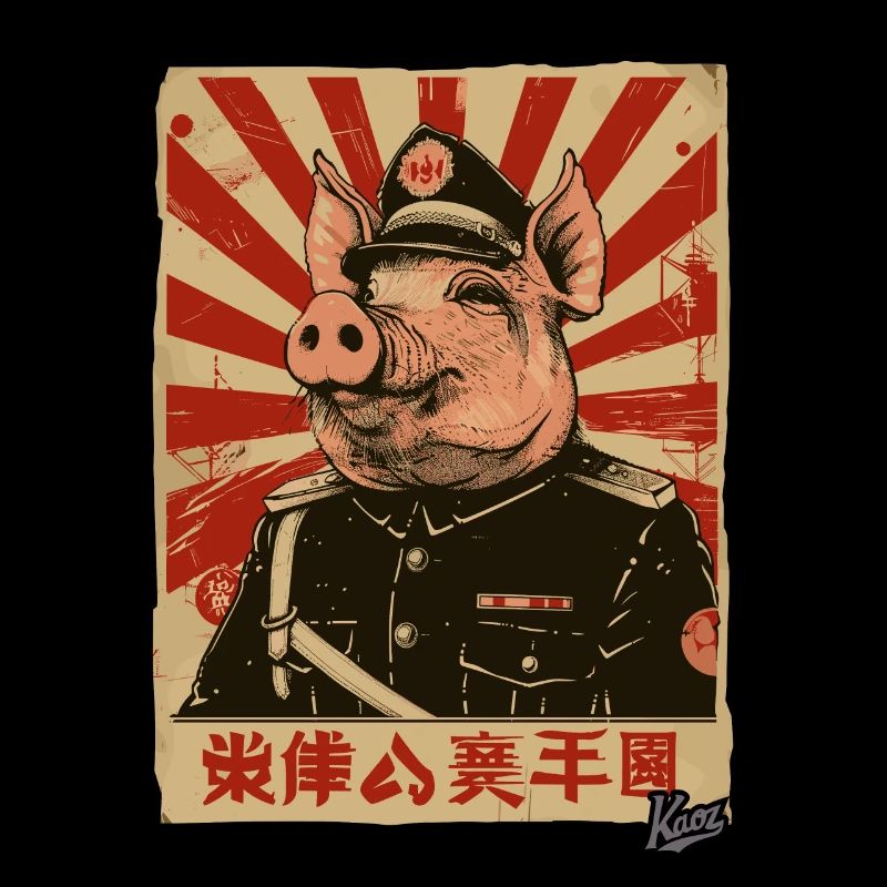 Propaganda-Stil Schwein