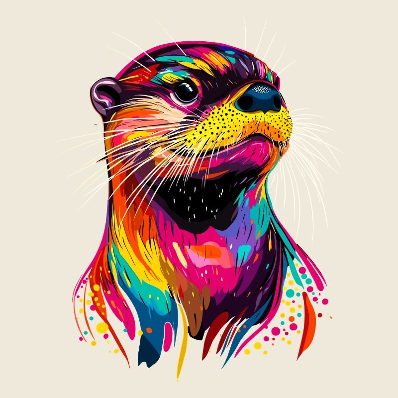 Otter Bunt Regenbogen Seeotter Marder Süße Otter