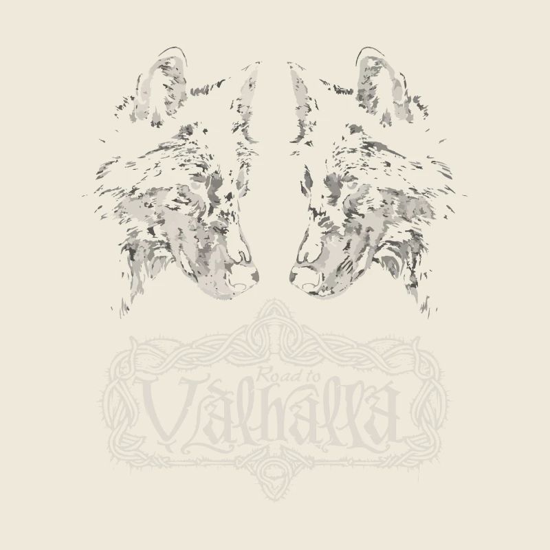 Image miroir Wolf Road to Valhalla Design