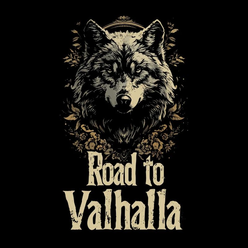 Wolf Road to Valhalla Flower Ornament