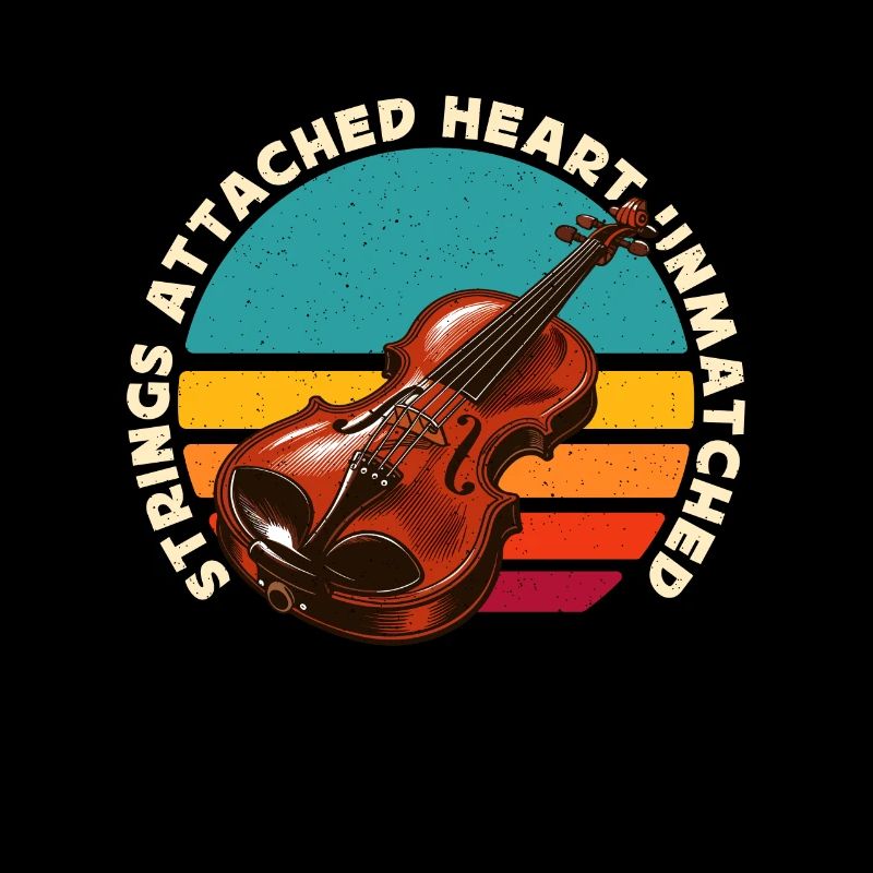 Fiddle Strings Attached Heart Musical Instrument