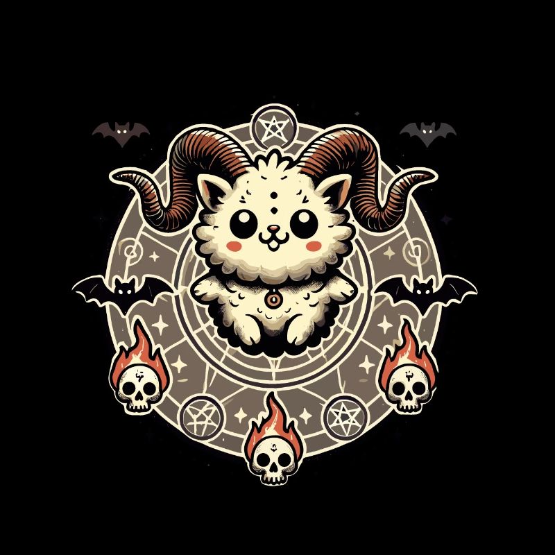 Kawaii Lucifer Chat Drôle Chats Invocation