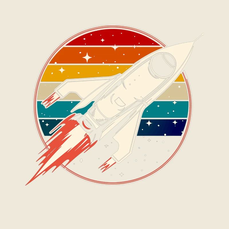Retro Rocket Space Ship Vintage