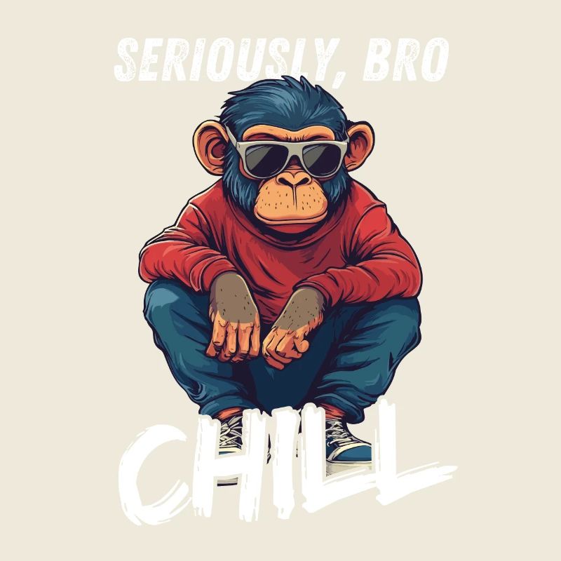 Seriously Bro Chill Affen Meme Zocker