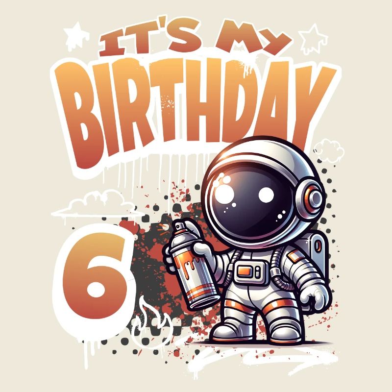 Graffiti astronaute 6ème anniversaire