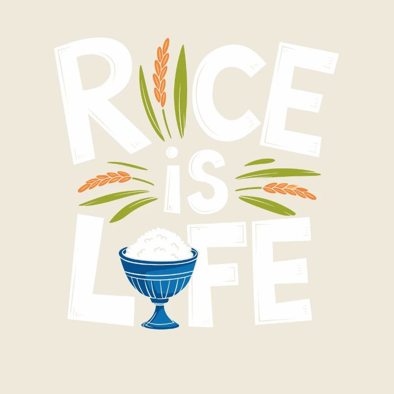 Le riz est la vie drôle Reis Design
