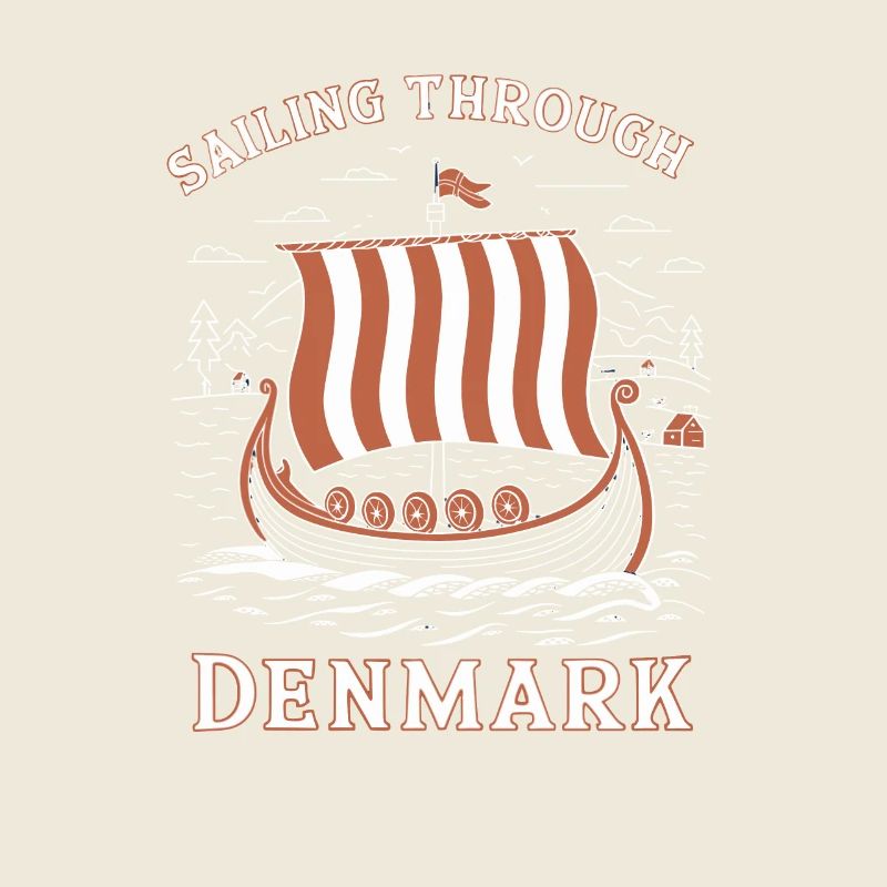 Wikingerschiff Sailing Through Denmark
