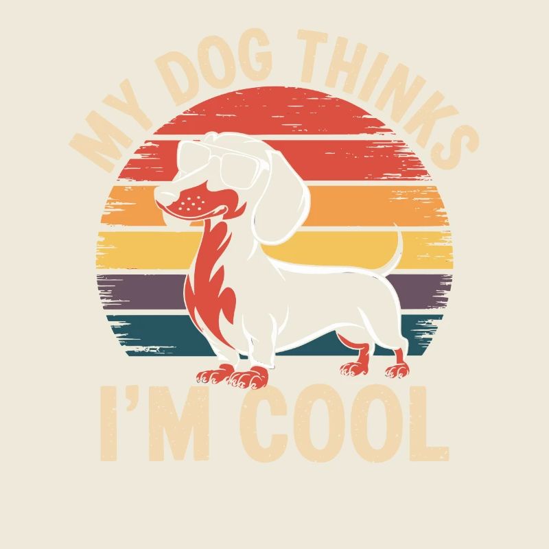 Teckel mon chien pense que je suis cool