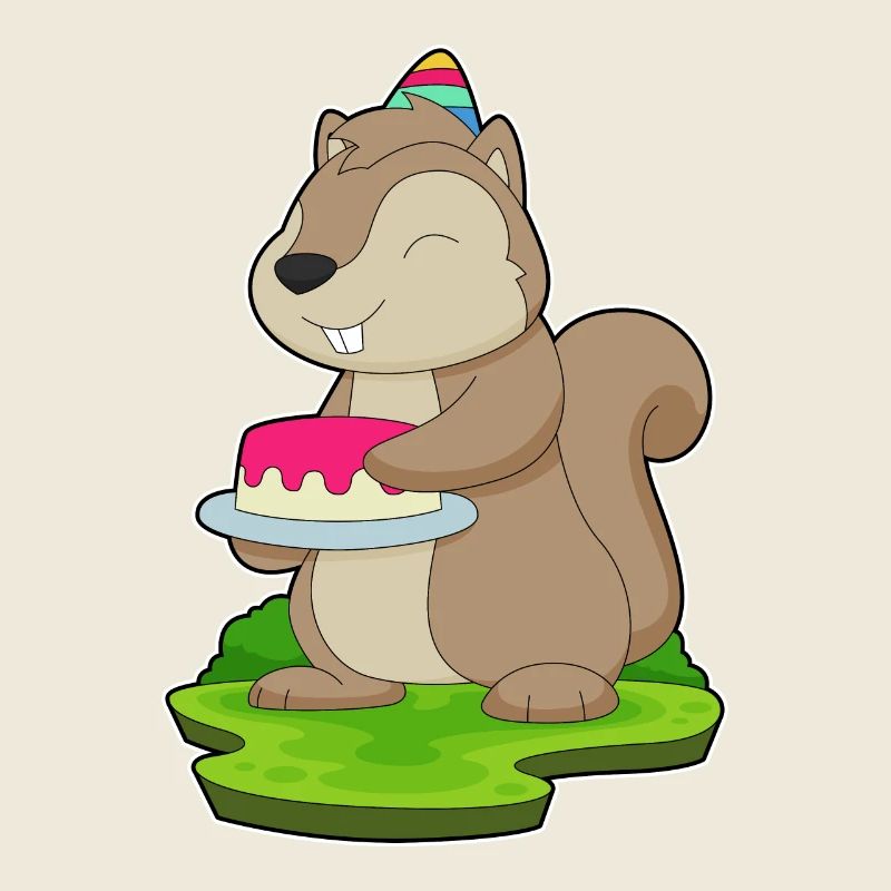 Gâteau d’anniversaire écureuil