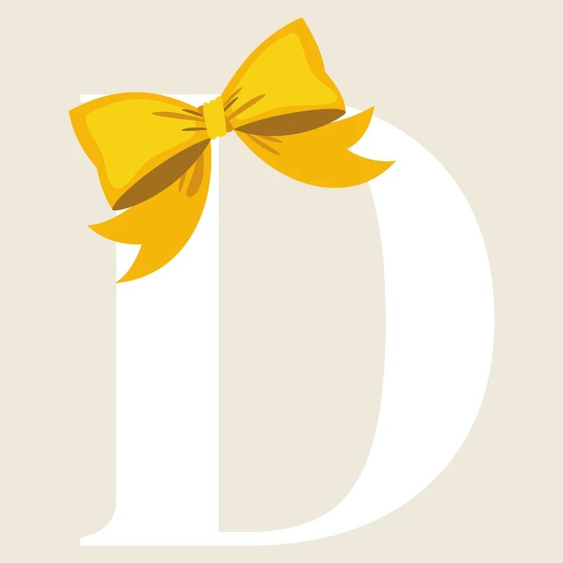 Buchstabe d gelber Knoten