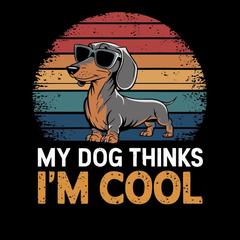 Teckel mon chien pense que je suis cool