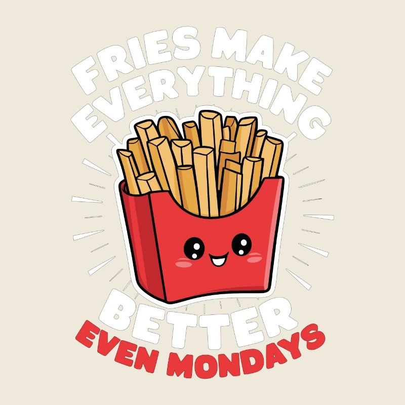 Fries Make Everything Better Lustige Pommes Tüte