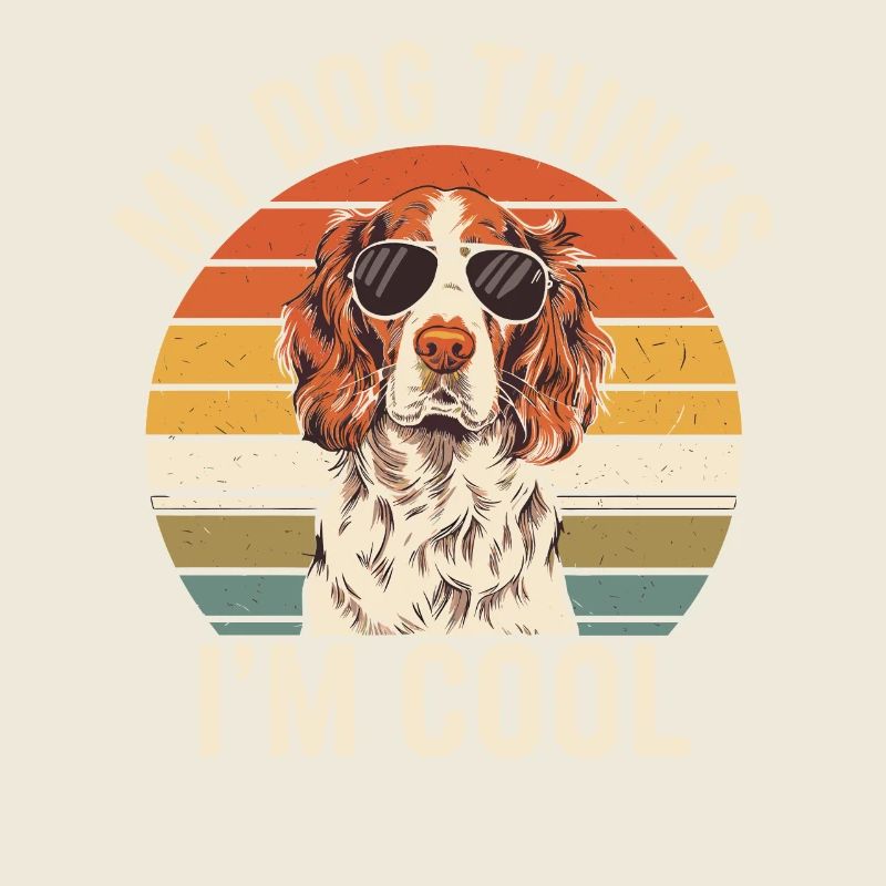 Épagneul Breton Mon chien pense que je suis cool