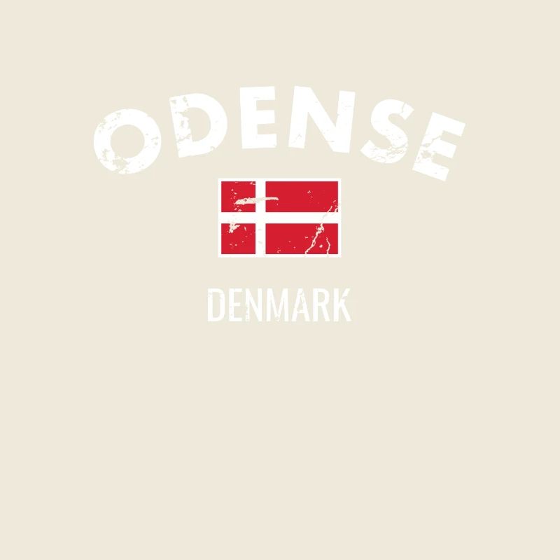 Odense Danemark Drapeau danois vintage