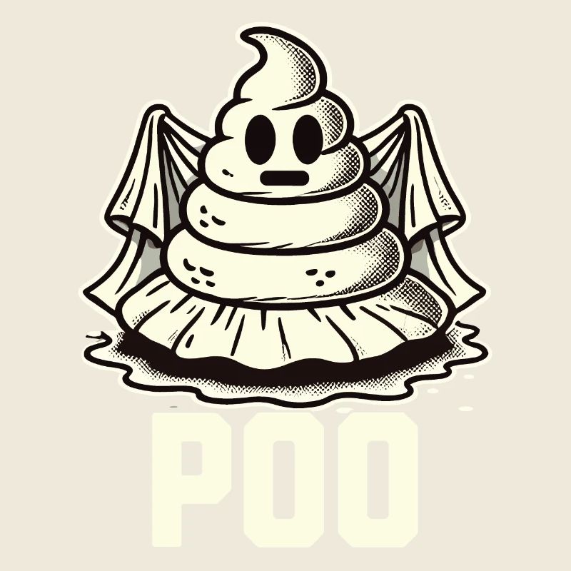 Drôle de caca tas fantôme caca au lieu de boo