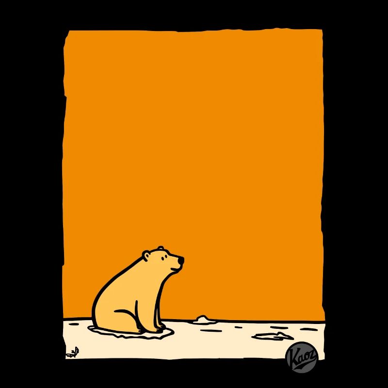 Da ist ein Eisbär