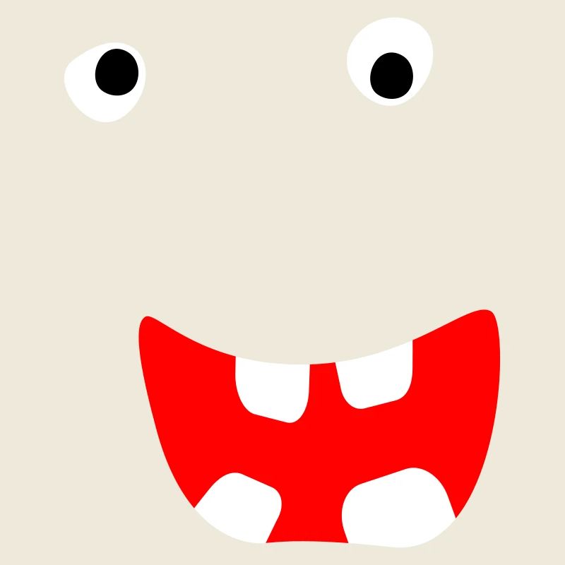 Monstre Halloween Bande dessinée Visage effrayant Visage cool