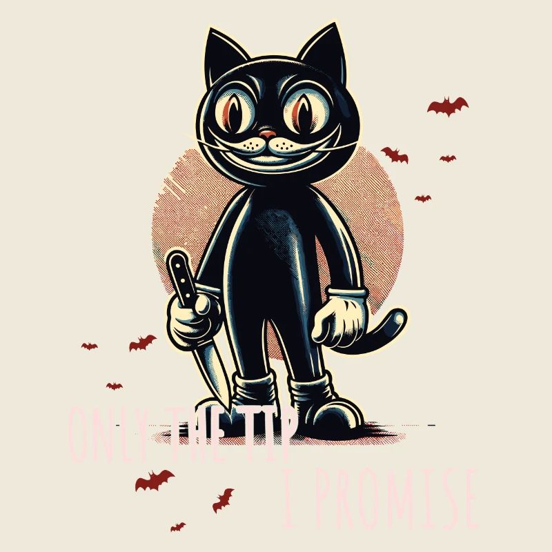 Lustiger Katzen Spruch only The Tip Psycho Katze