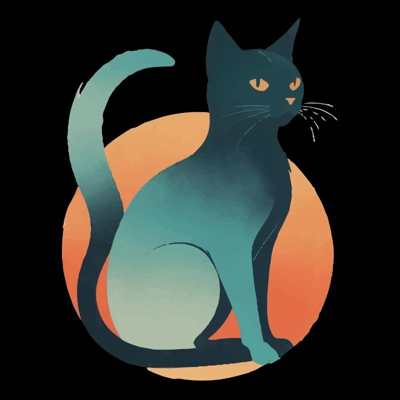 Dunkle Katze