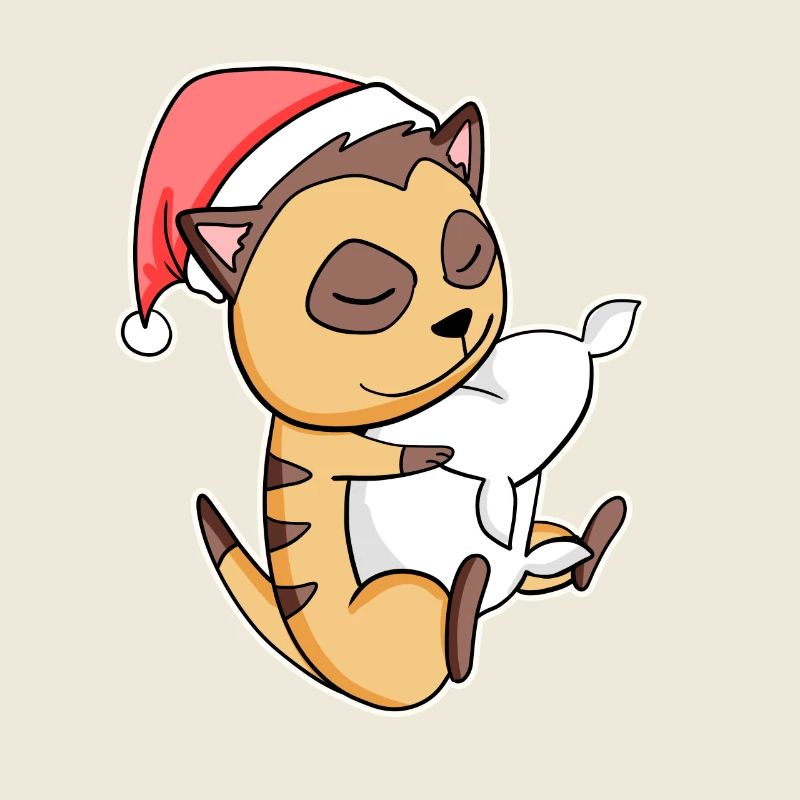Erdmännchen Niedlich Müde Ausschlafen Weihnachten