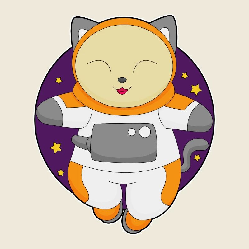 Cat Astronaute Espace