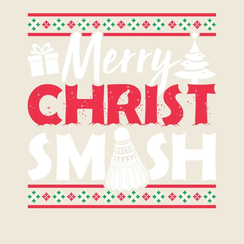 Christmas Badminton Merry Christ Smash