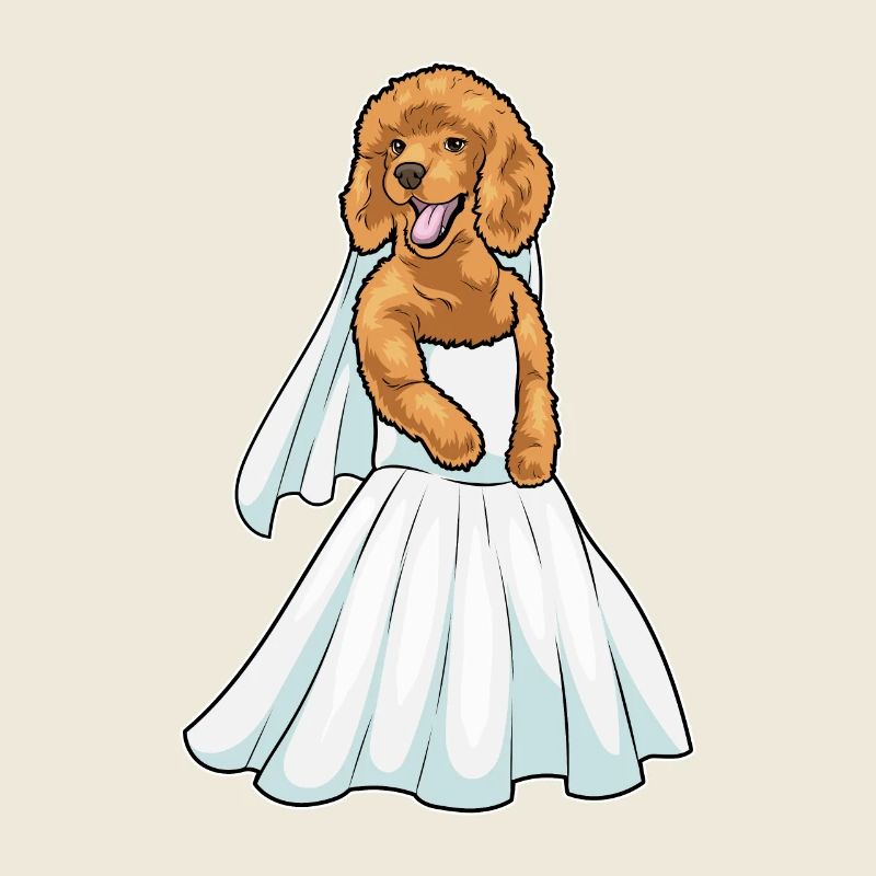 Robe de mariée caniche