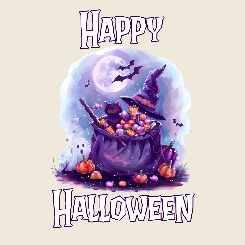 Halloween – Joyeux Halloween Chat Noir Mignon