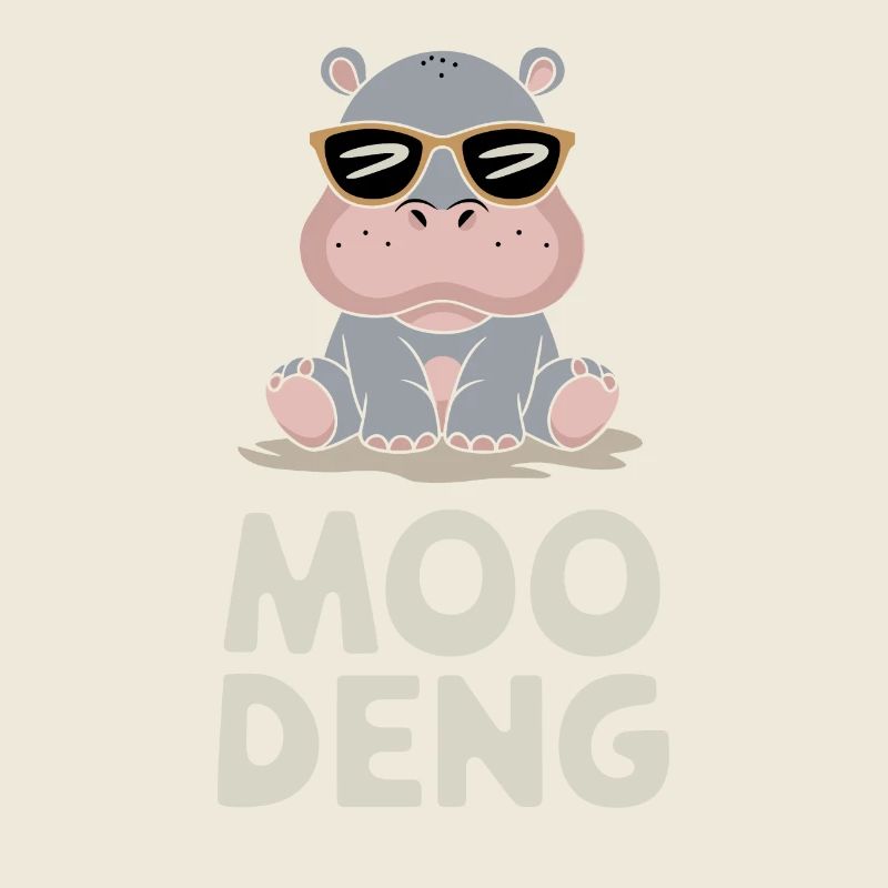 Moo Deng Hippo: Cooles Hippo mit Sonnenbrille