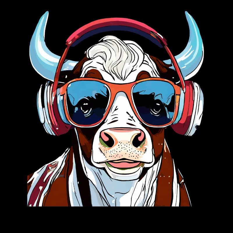 VACHE AVEC LUNETTES DE SOLEIL