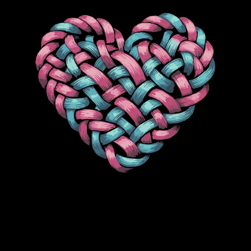 Cable Knit Heart Shape Heart