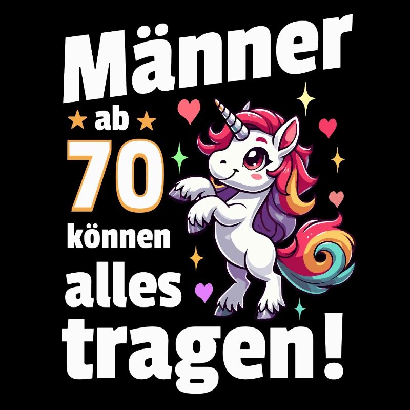 Mann 70. Geburtstag. Lustiger Spruch Geschenkidee