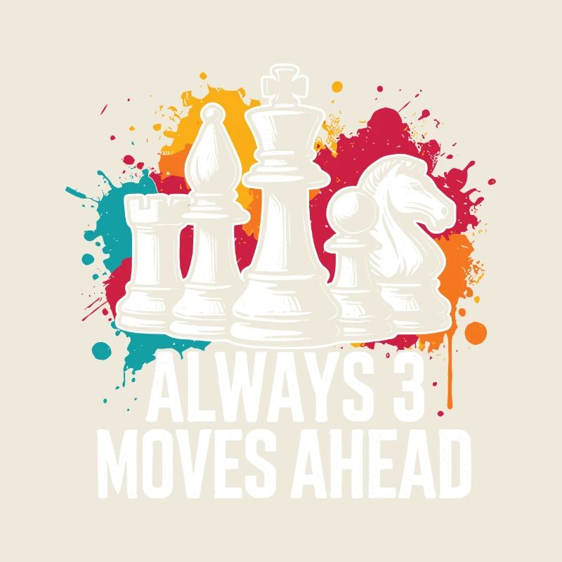 Always 3 moves ahead funny Chess Player Saying