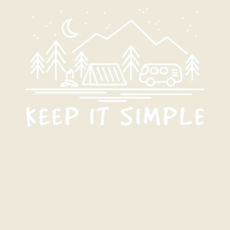 Camper Keep Simple Camping Feu de Joie