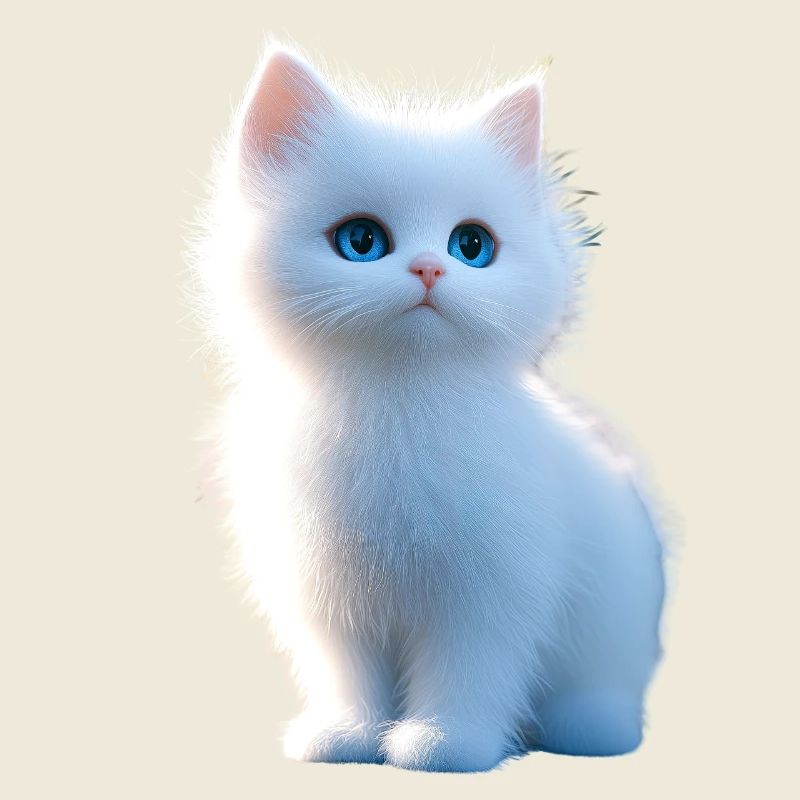 Chat Angora Blanc Chat Angora Chats Angora Mignons