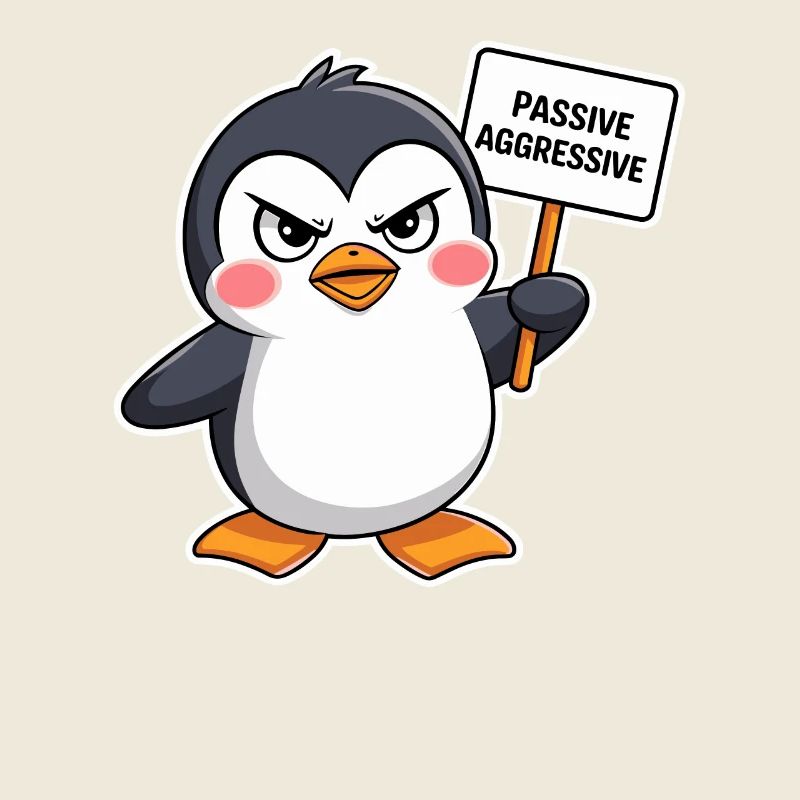 Pingouin passif agressif avec bouclier