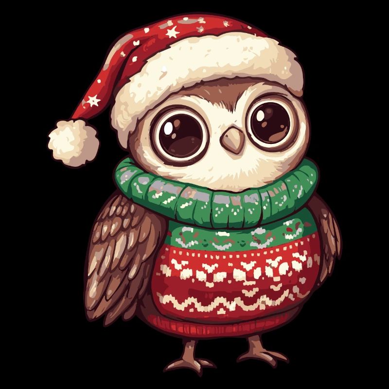 Eule Weihnachten Comic