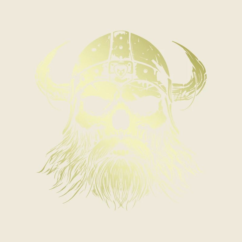 Crâne Viking Valhalla Or